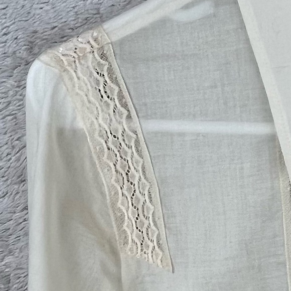 NWT Women's THEORY Alynn Ivory Button Down Shirt Sz L Washed Gauze - Picture 5 of 15